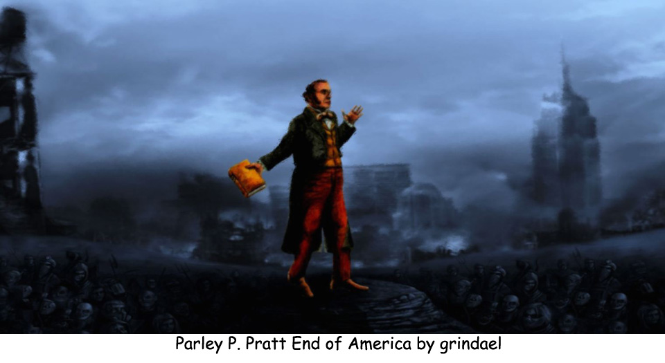 Parley P Pratt End of America in oil by grindael.